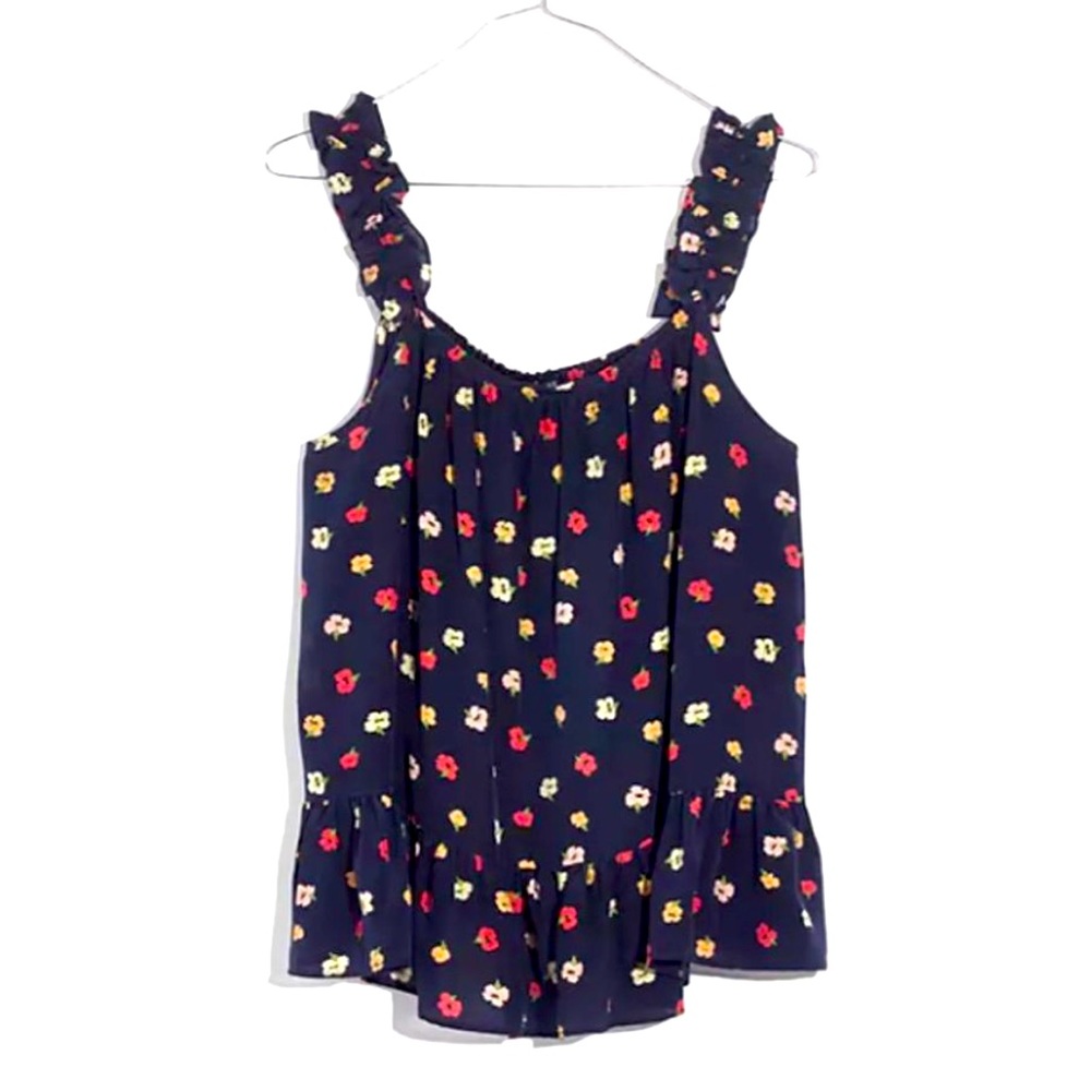 Madewell Silk Cami Ruffle Straps - Picture 1 of 3